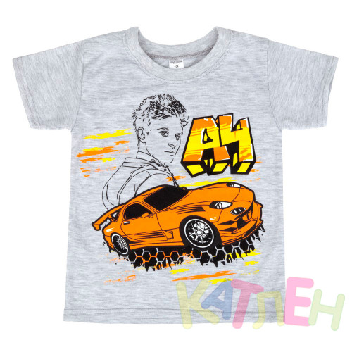 Футболка детская А4 серая -  оптом