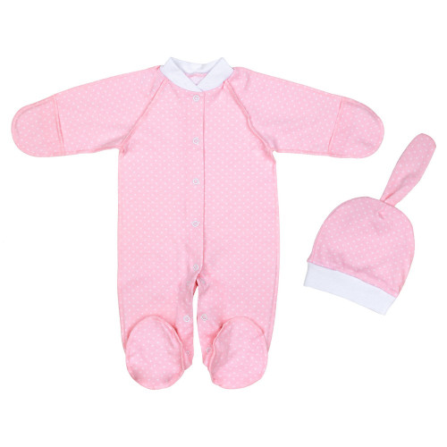 Комплект Слоник розовый горох -  оптом